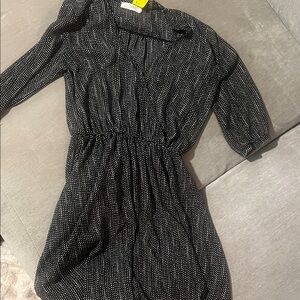 Lush Black and White Polka Dot Midi Dress